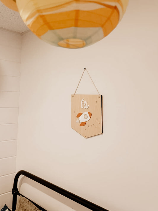 Bannière fusée - personnalisable