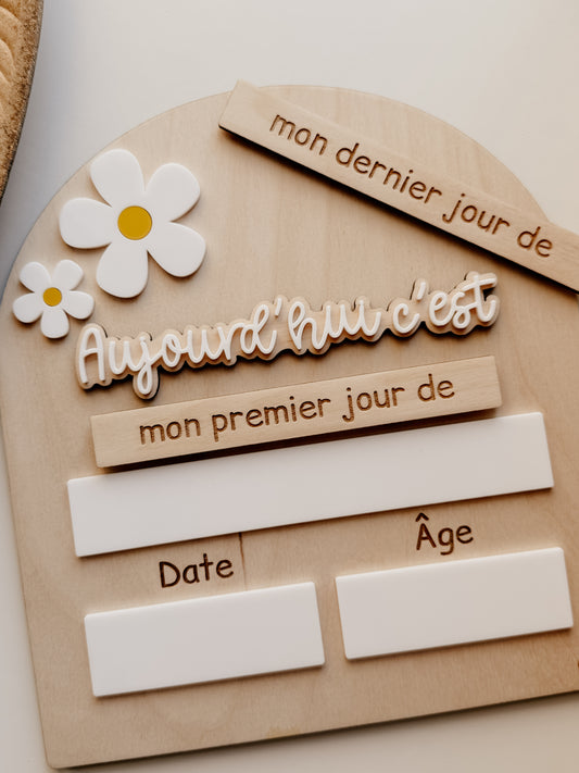 Affiche pour photos - mon premier & dernier jour de