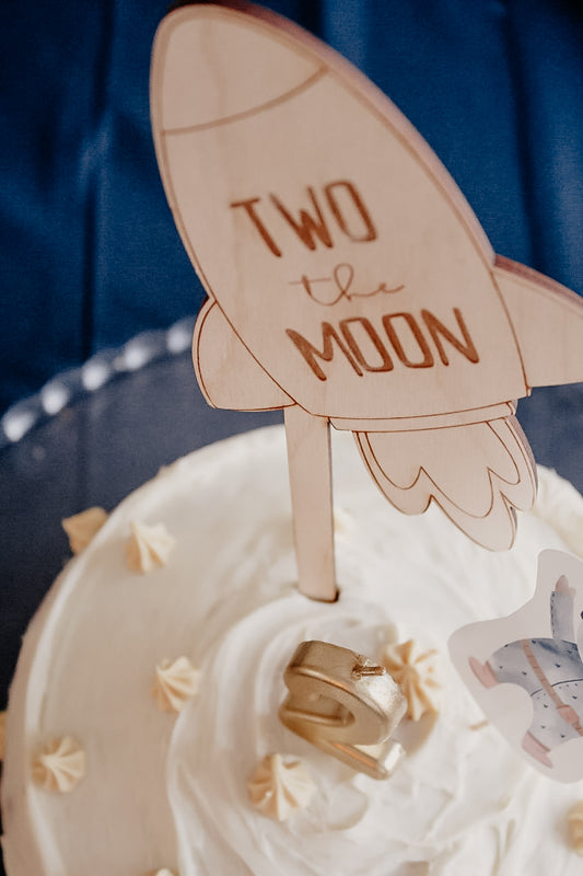 Cake topper personnalisé - Thématique fusée