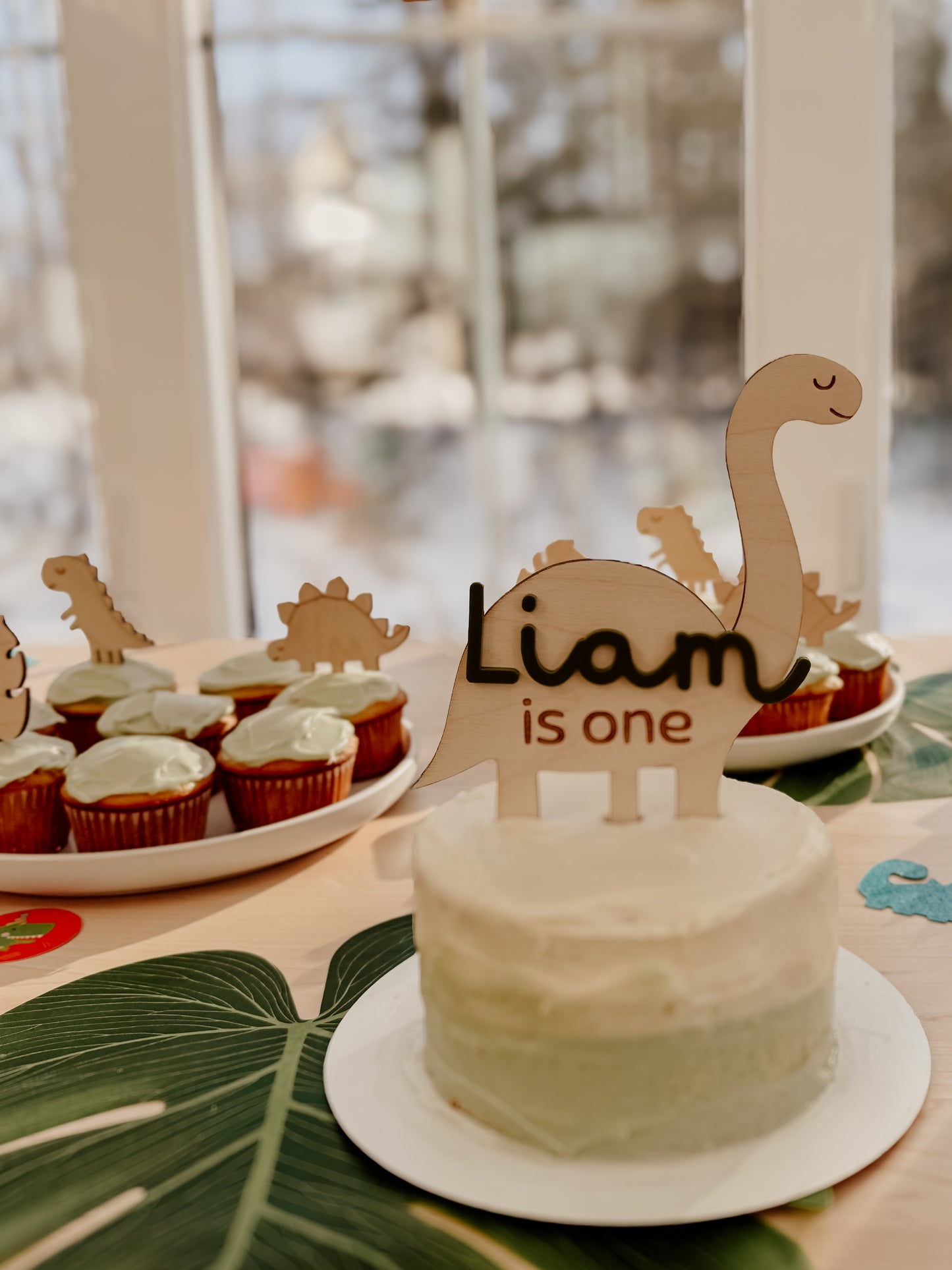 Cake topper personnalisé - Thématique dinosaure