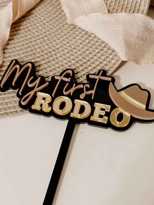 Cake topper - My first rodeo