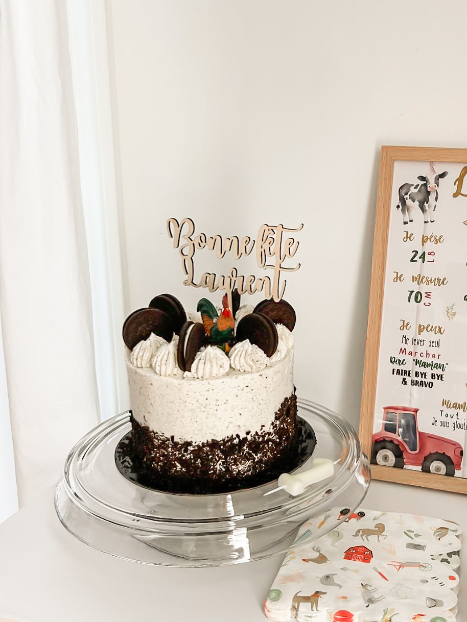 Cake topper « Bonne fête (prénom ) »