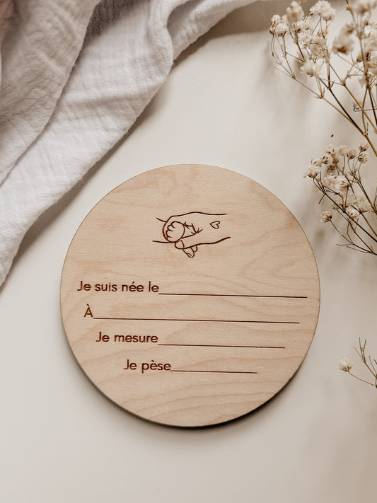 Affiche de naissance - personnalisée/recto verso