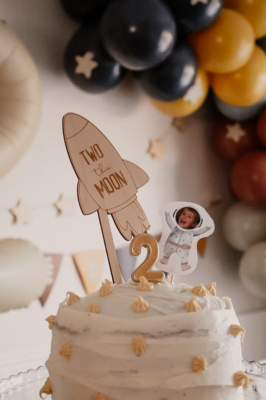 Cake topper personnalisé - Thématique fusée