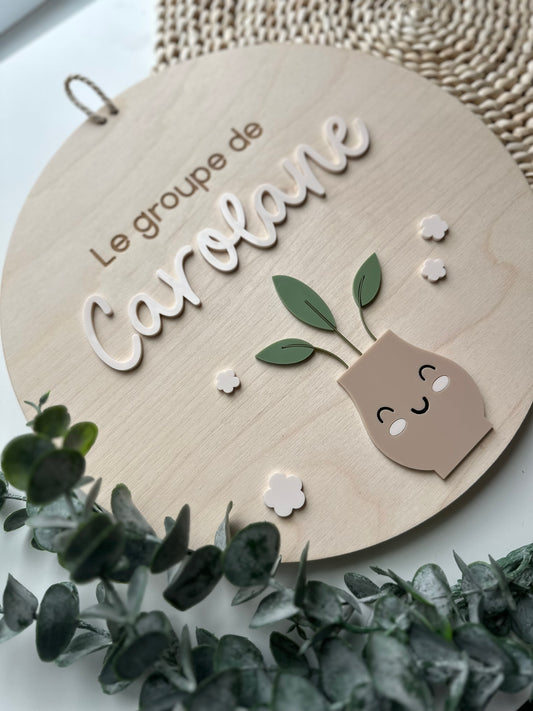 Bannière personnalisée pour professeur/éducateur - plante