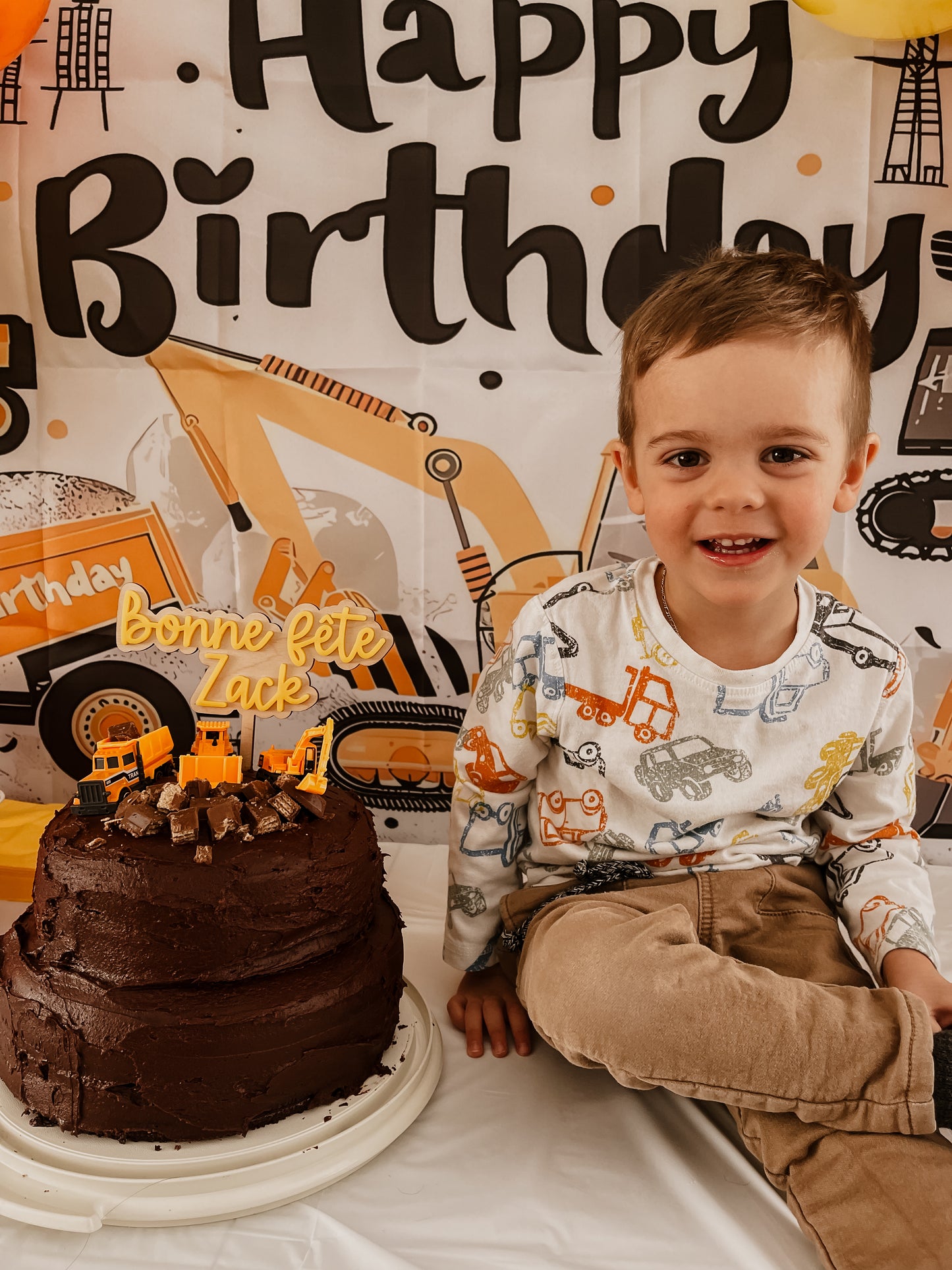 Cake topper avec acrylique « Bonne fête (prénom ) »