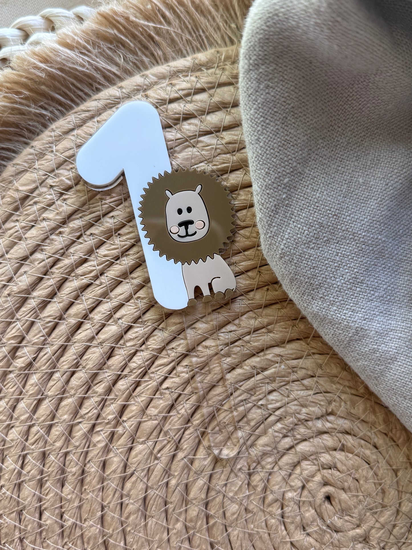 Cake topper - Thématique lion