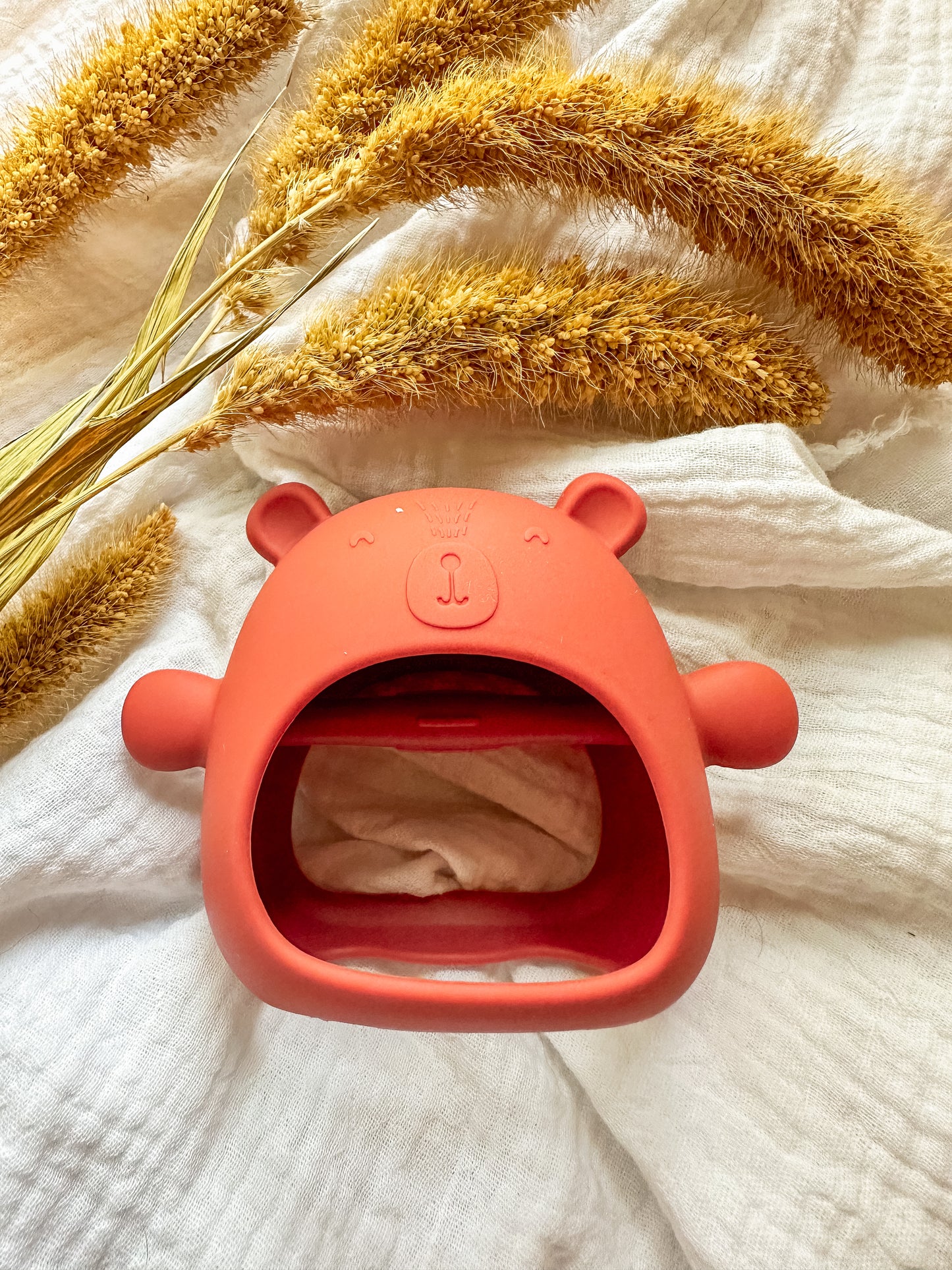 Jouet de dentition « mitaine » - ours