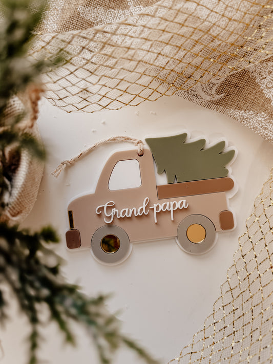 Ornement de Noël camion - personnalisable