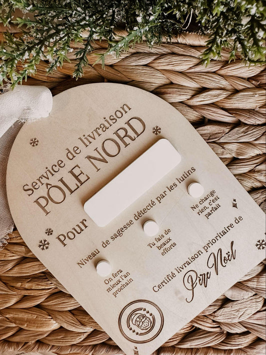 Étiquette cadeau du père Noël - Collection de Noël