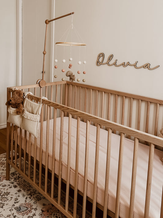 Prénom - découpe laser en lettres attachées