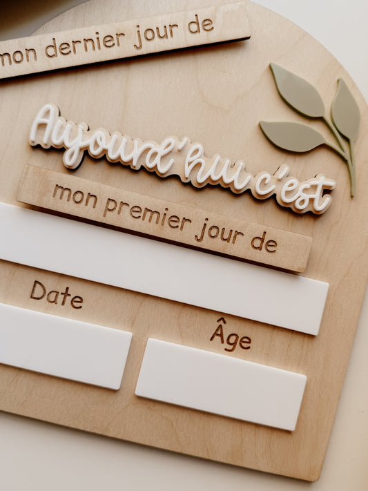 Affiche pour photos - mon premier & dernier jour de