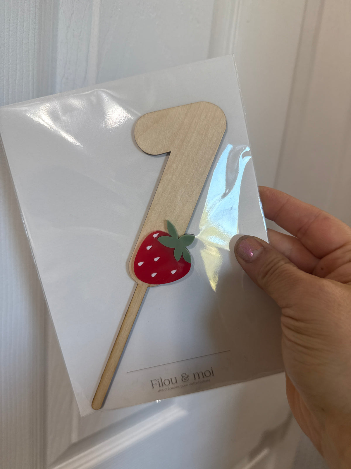 Cake topper - Thématique fraise