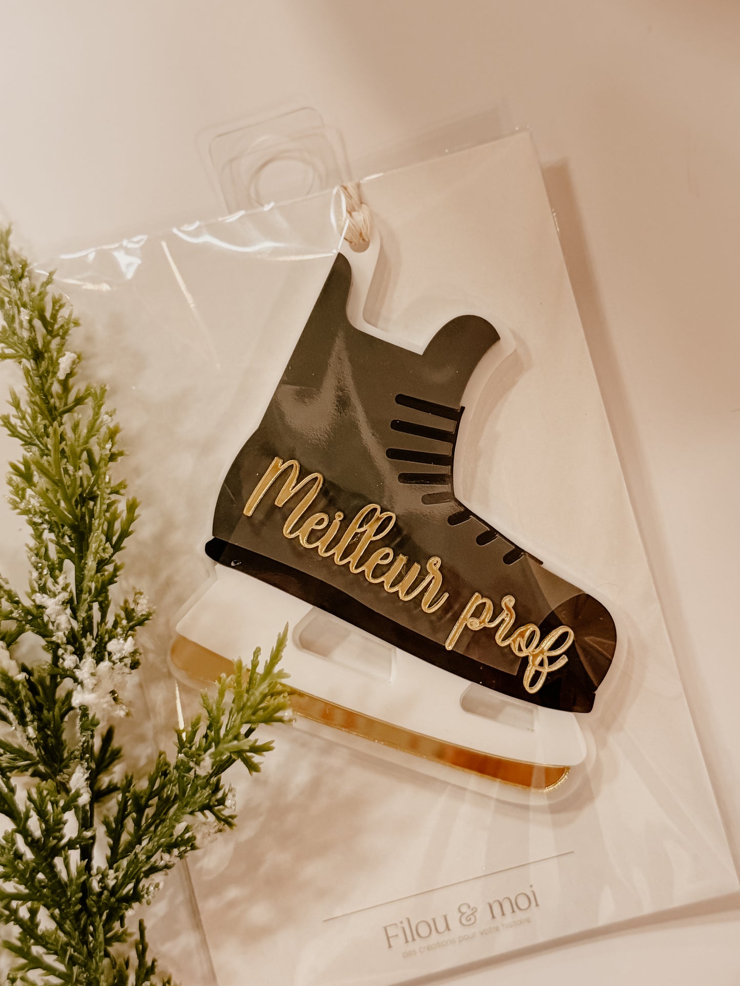 Ornement de Noël prof - prêt à partir