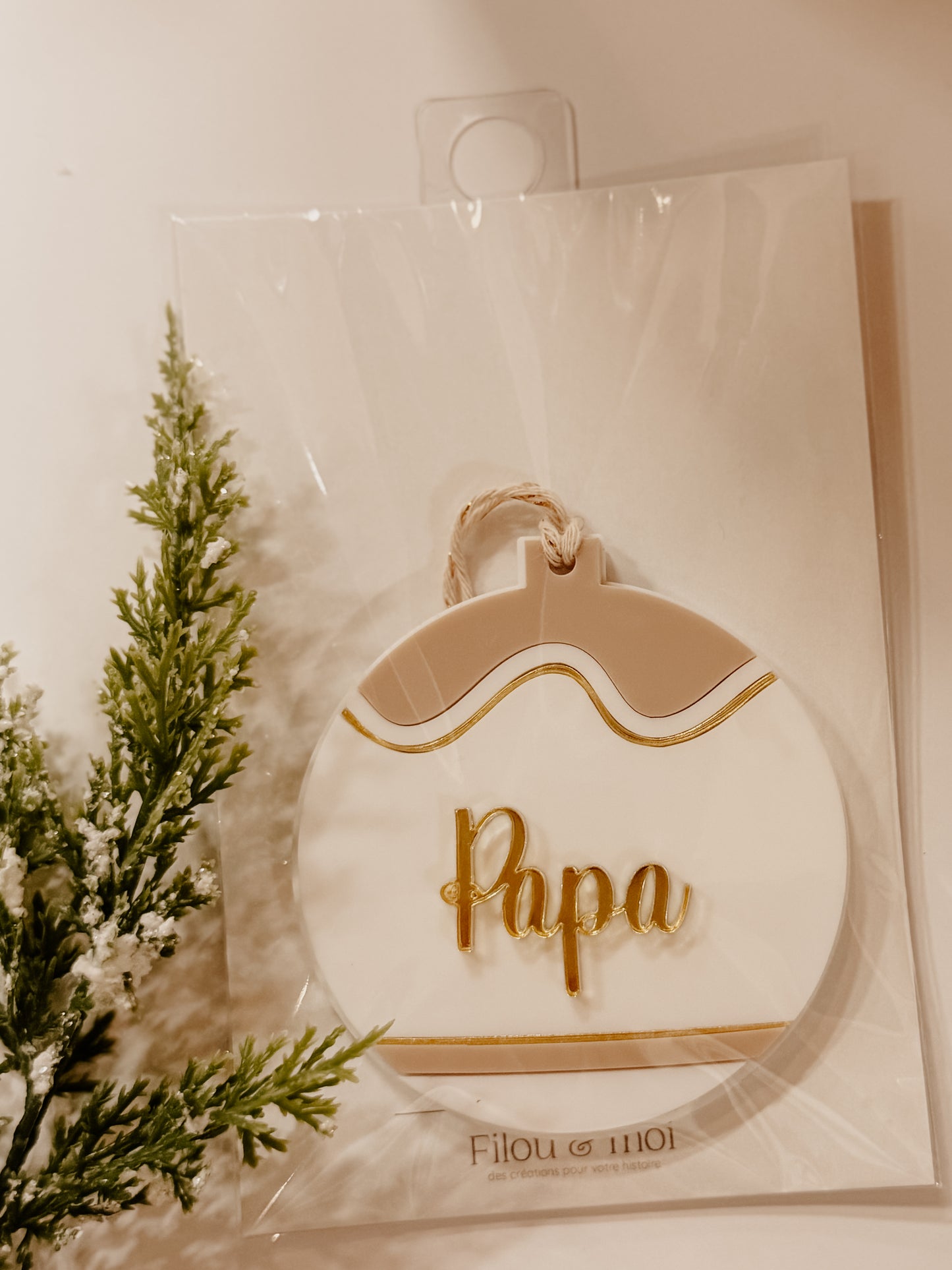 Ornement de Noël papa - prêt à partir