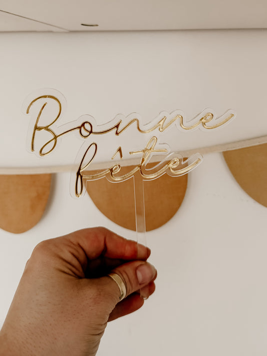Cake topper : Bonne fête