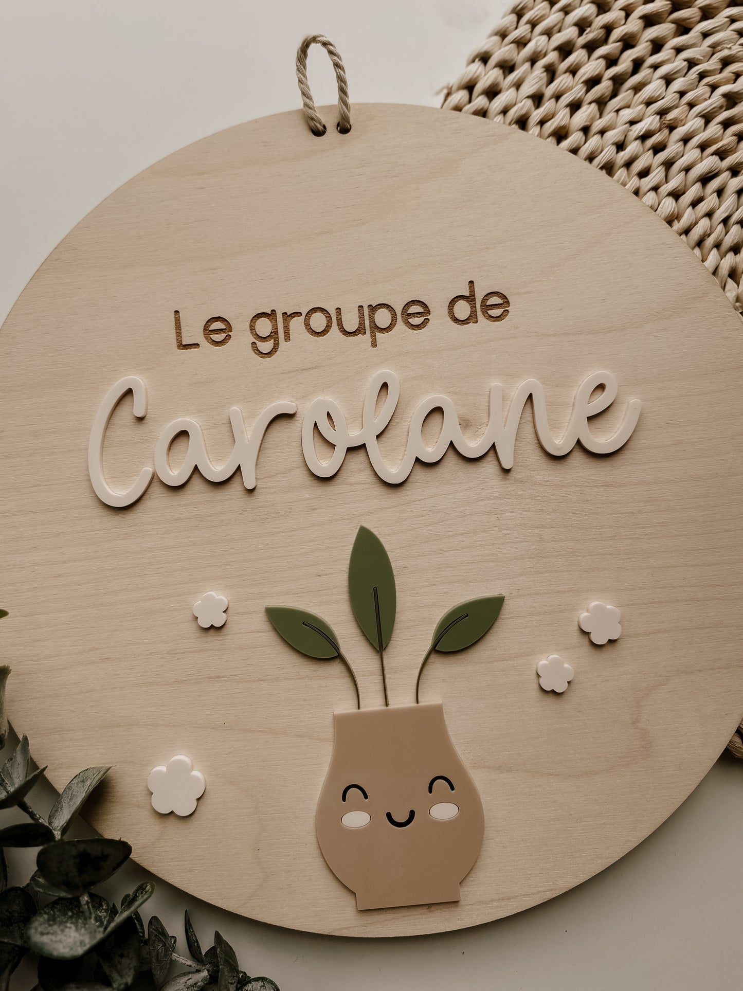 Bannière personnalisée pour professeur/éducateur - plante