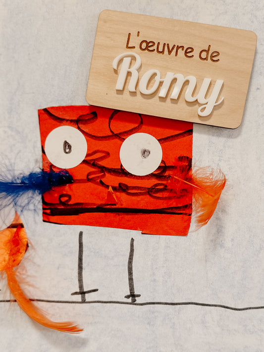 Aimant à frigidaire personnalisable - l'oeuvre de