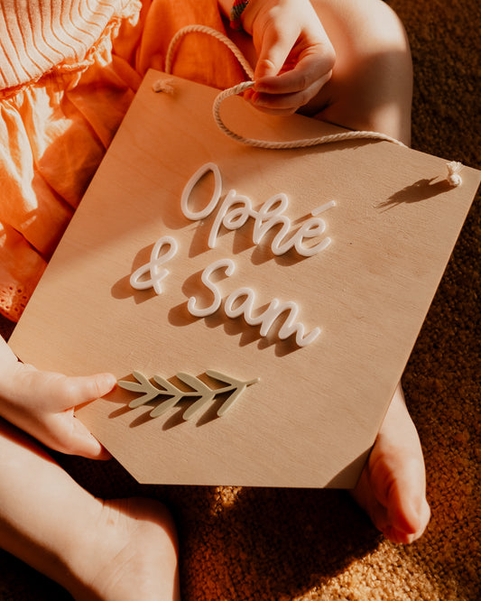 Bannière de chambre feuille