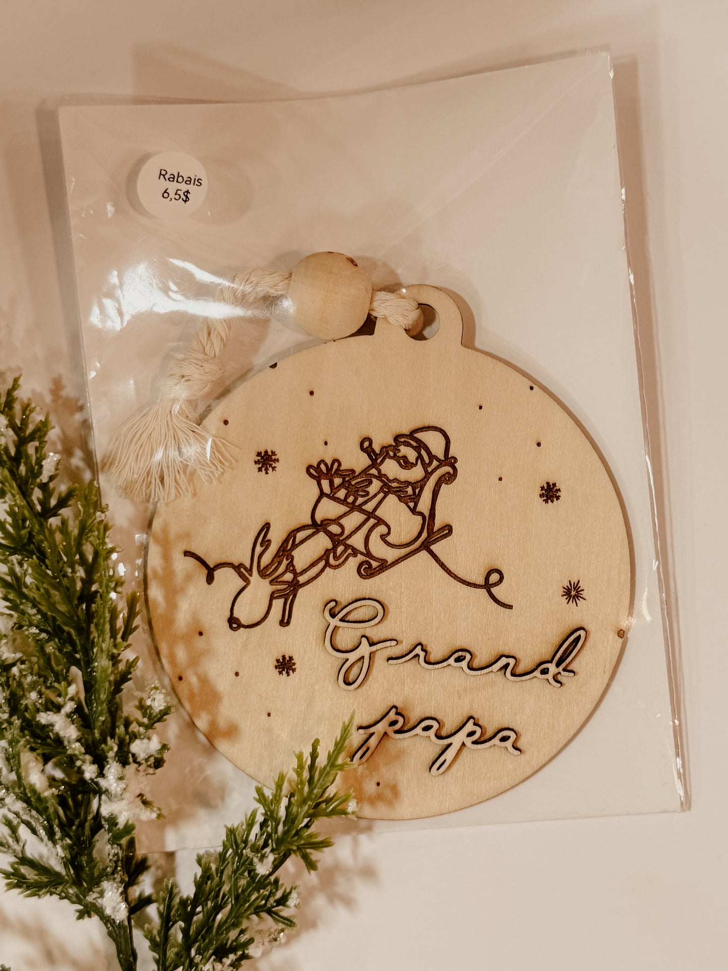 Ornement de Noël grand-papa - prêt à partir