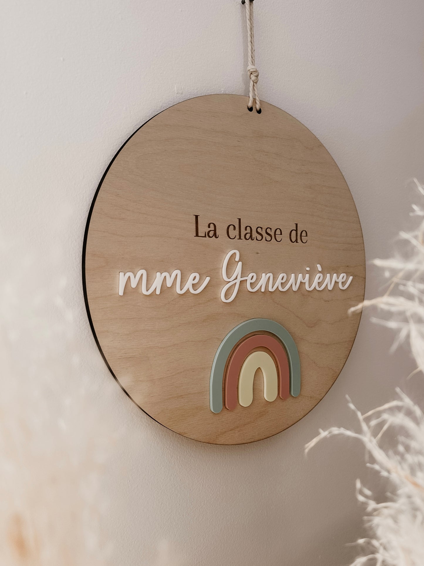 Bannière de porte pour enseignants/éducateurs - modèle arc-en-ciel