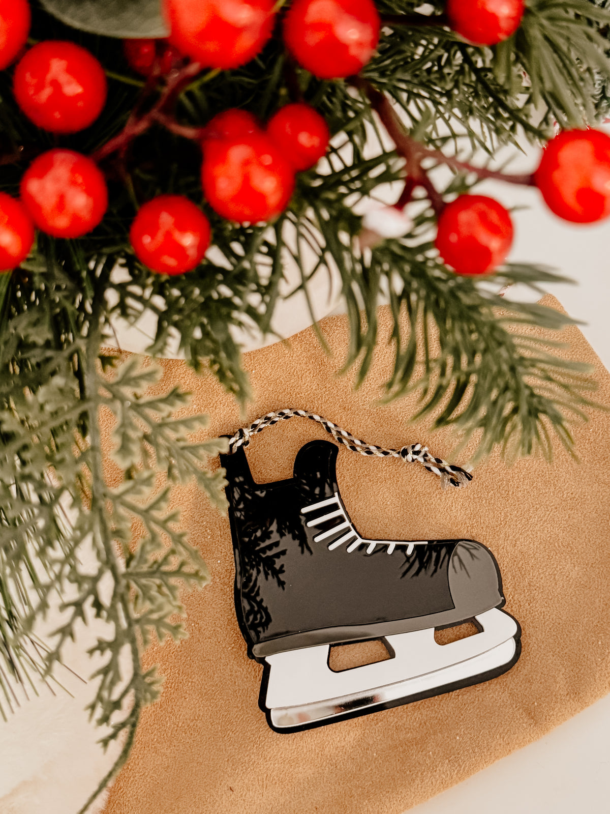 Ornement de Noël patin- personnalisable