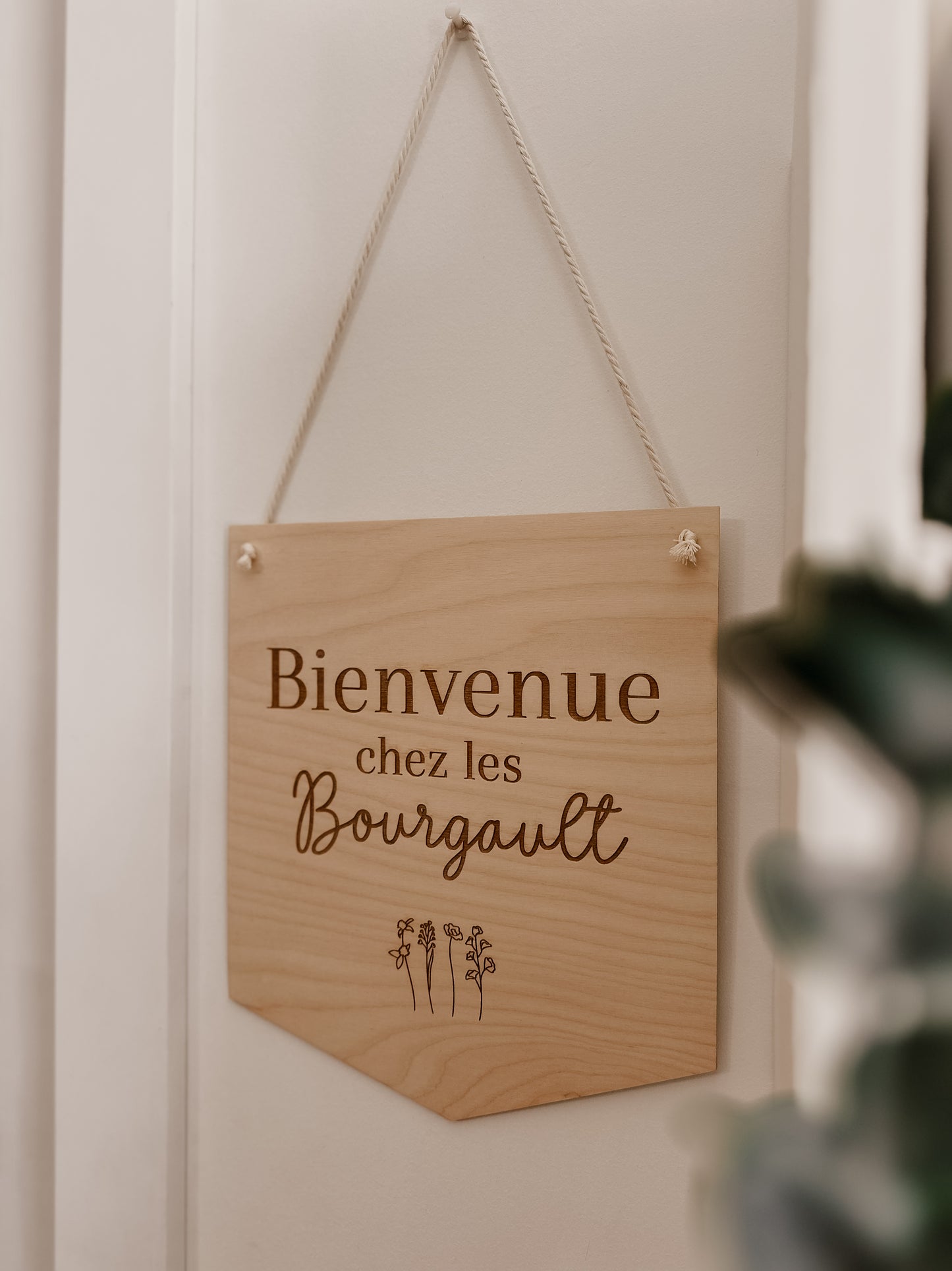 Affiche bienvenue chez (nom de famille)