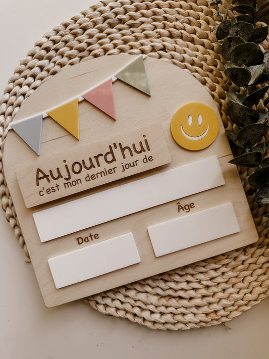 Affiche pour photos - mon premier & dernier jour de