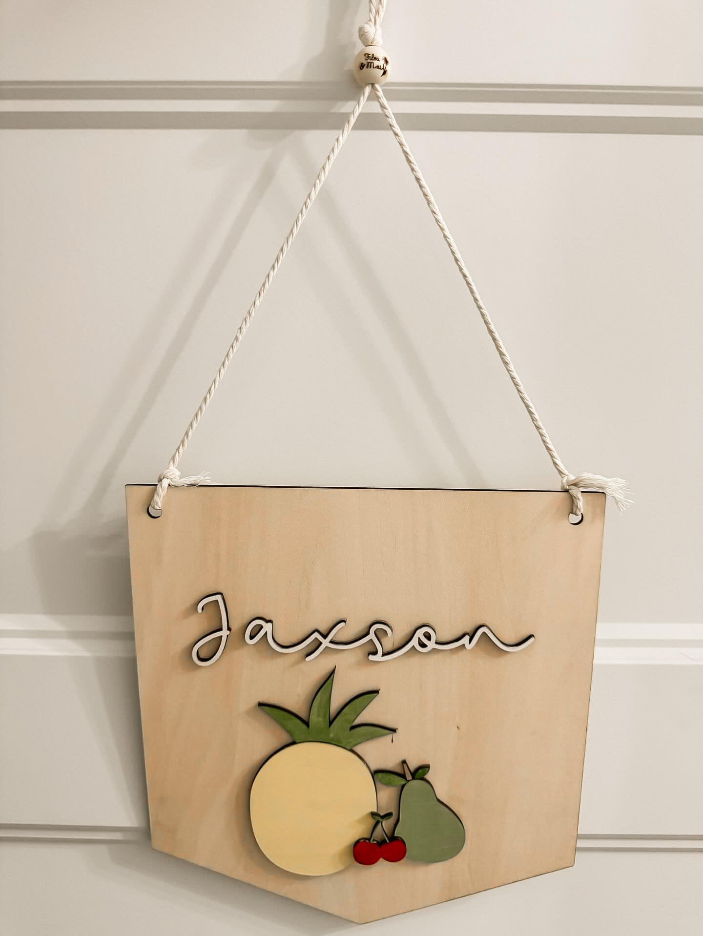 Bannière de chambre fruits