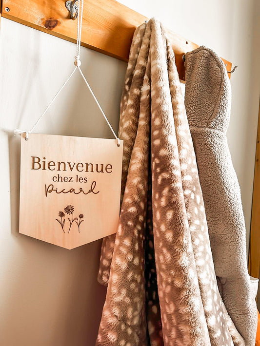 Affiche bienvenue chez (nom de famille)