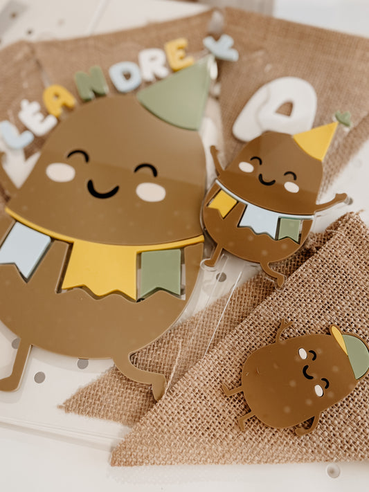 Cake topper - Thématique patate festive