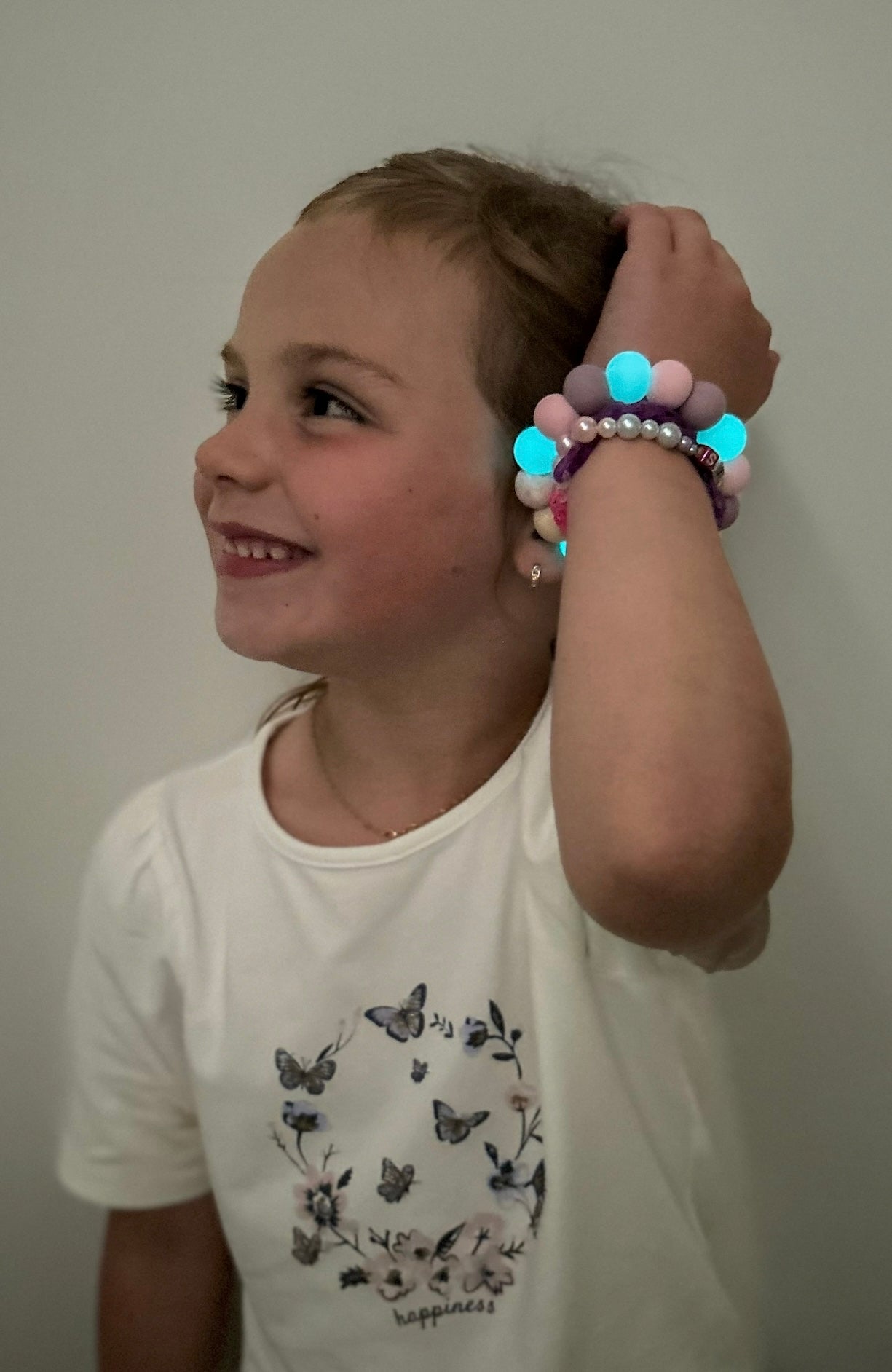 Bracelet enfant - monde de licornes - glow in the dark