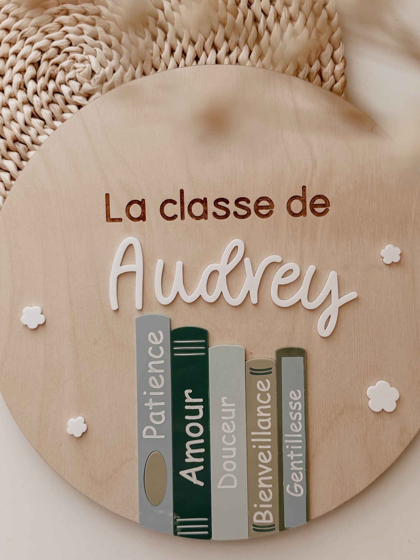 Bannière personnalisée pour enseignants/éducateurs - livres des qualités