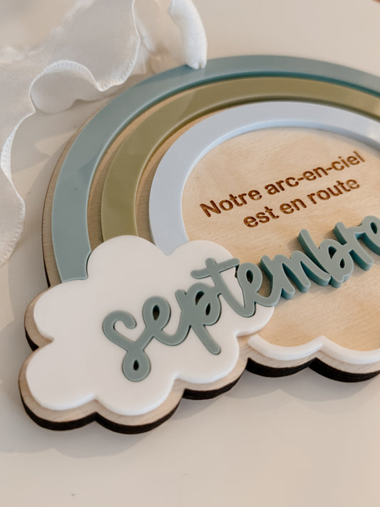 Annonce de grossesse - arc-en-ciel