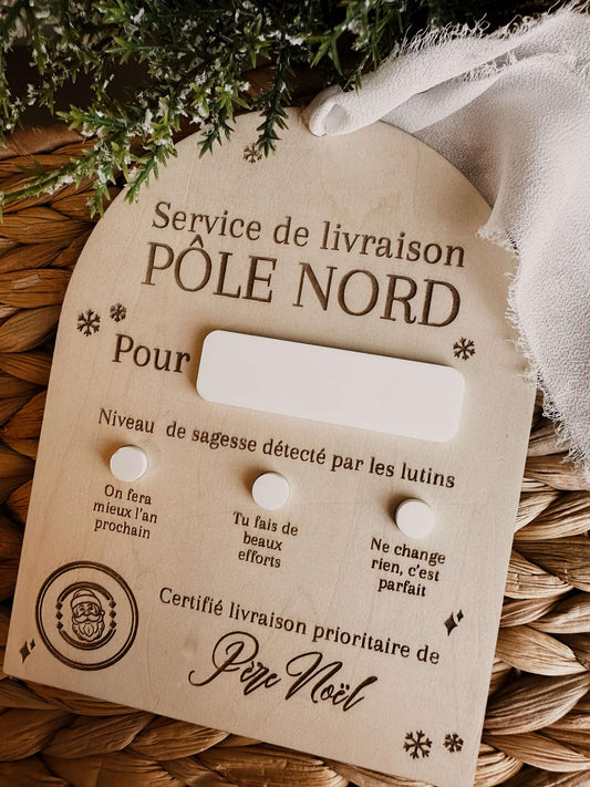 Étiquette cadeau du père Noël - Collection de Noël