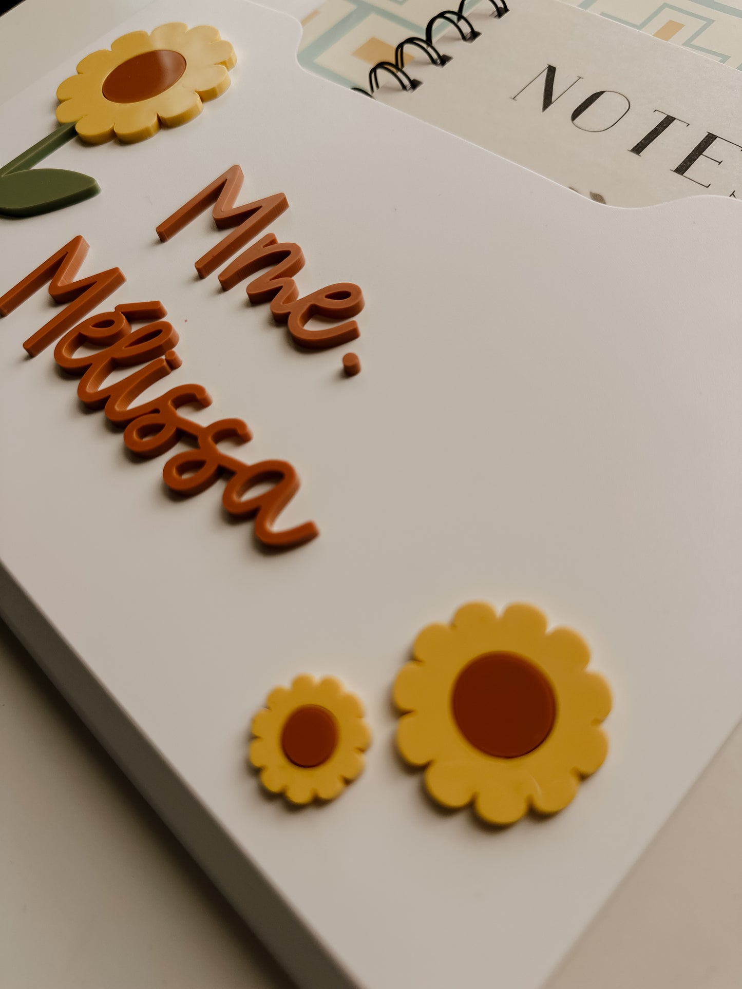 Porte document aimanté - fleurs