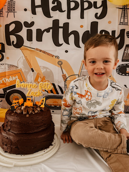 Cake topper avec acrylique « Bonne fête (prénom ) »