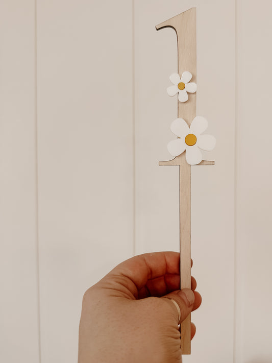 Cake topper personnalisé - Thématique marguerites