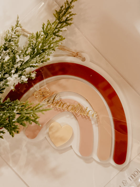 Ornement de Noël Éducatrice - prêt à partir