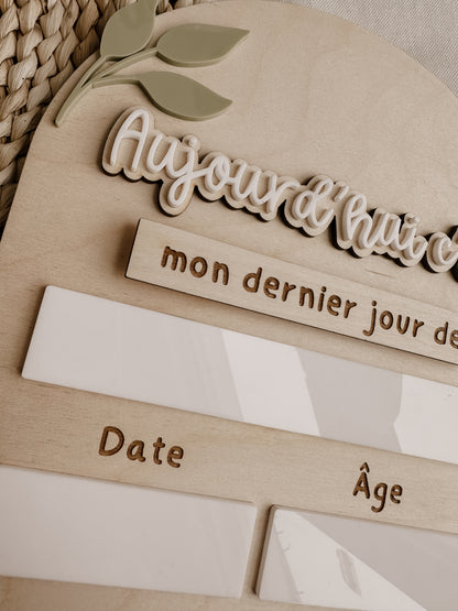 Affiche pour photos - mon premier & dernier jour de