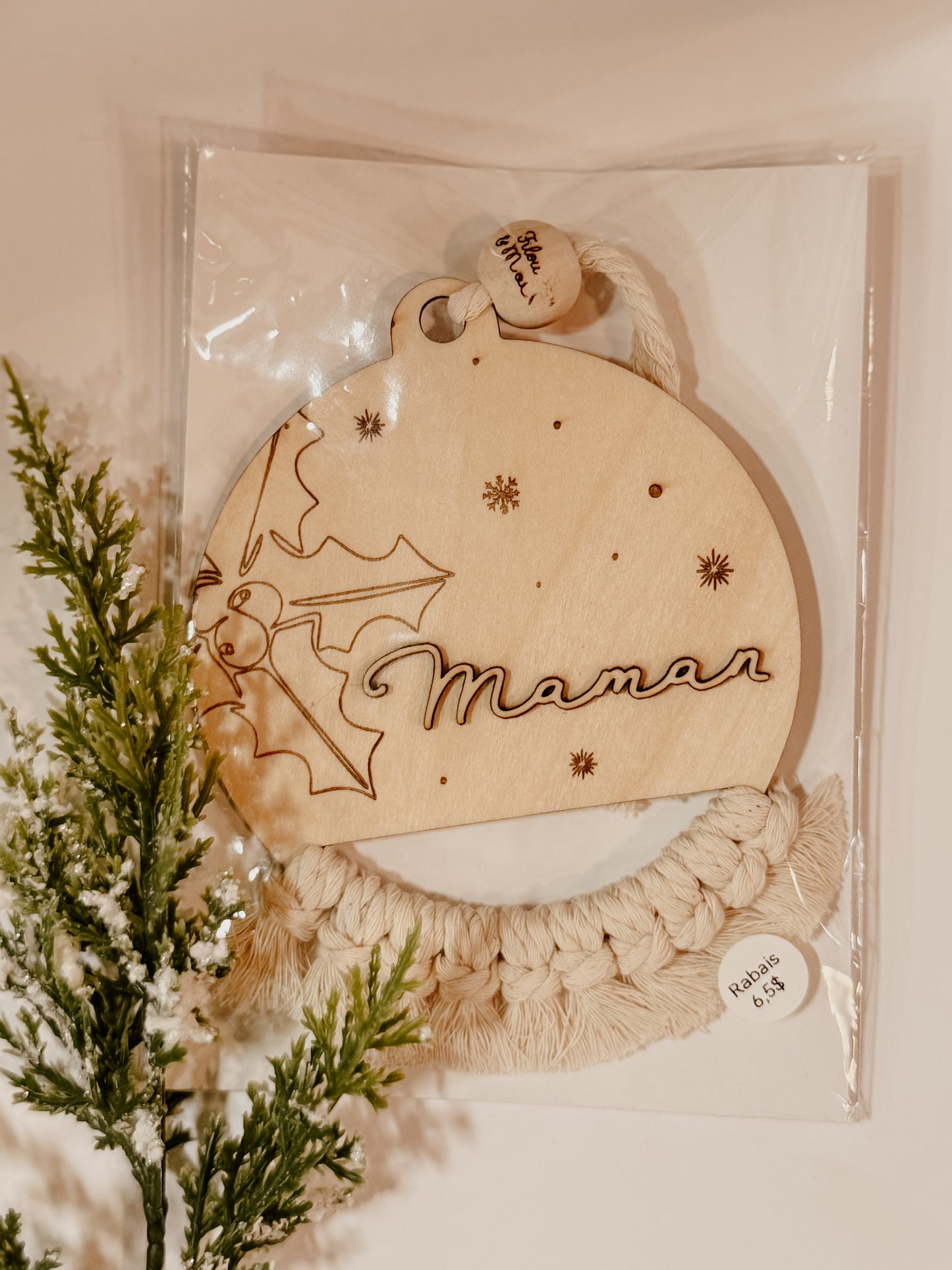 Ornement de Noël maman - prêt à partir