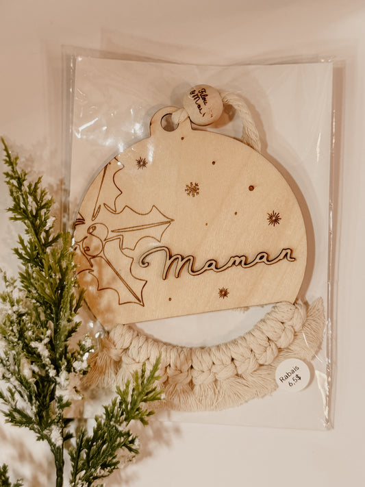 Ornement de Noël maman - prêt à partir