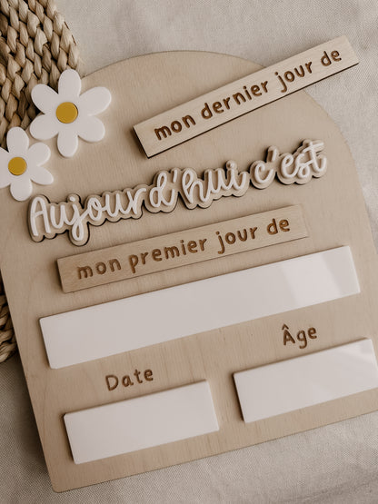 Affiche pour photos - mon premier & dernier jour de