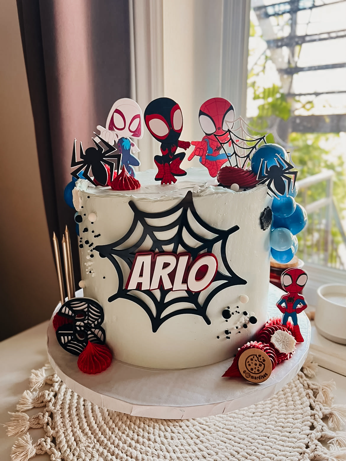 Cake topper personnalisé - Thématique spider
