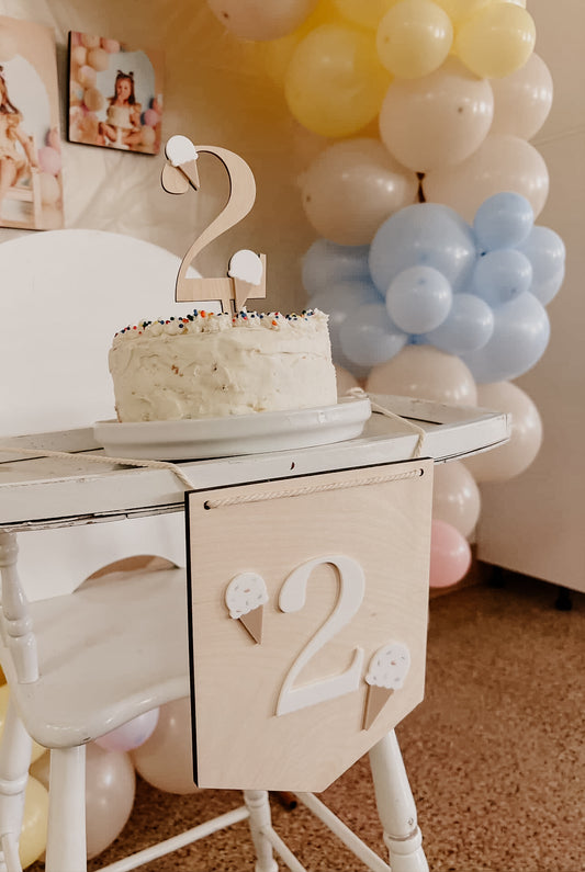 Bannière crème glacée - personnalisable