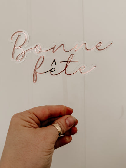 Cake topper : Bonne fête