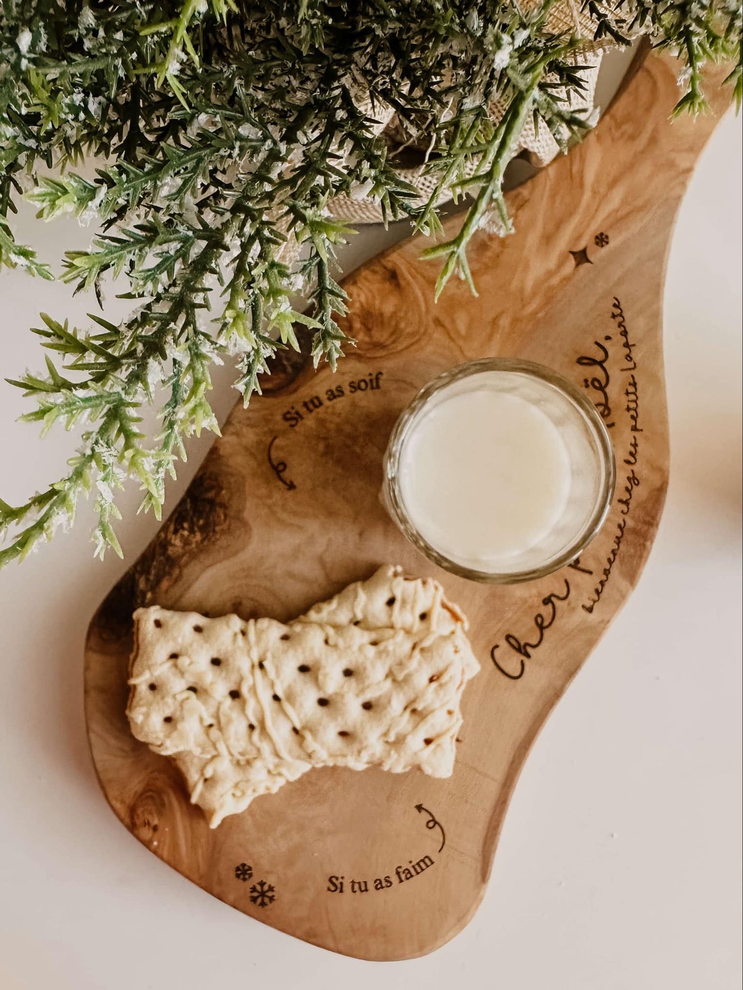 Planche à biscuits pour le père Noël