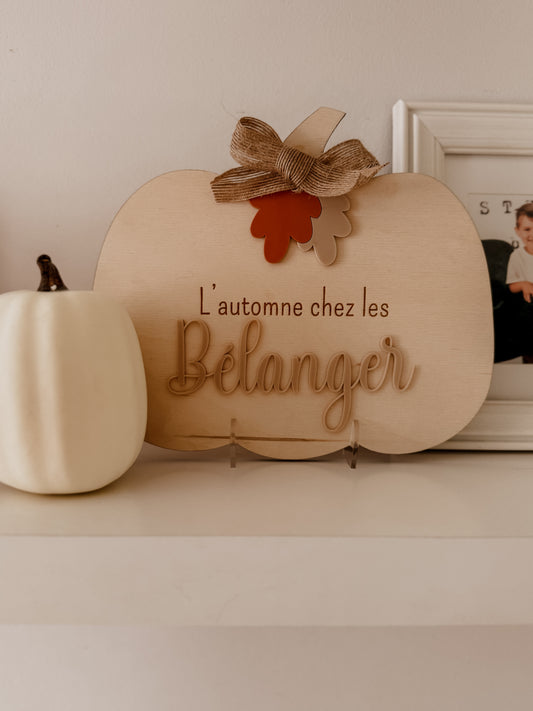 Affiche l'automne dans notre famille