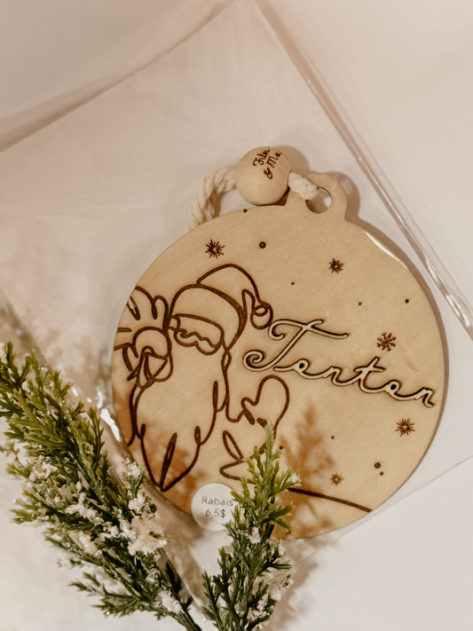 Ornement de Noël tonton - prêt à partir