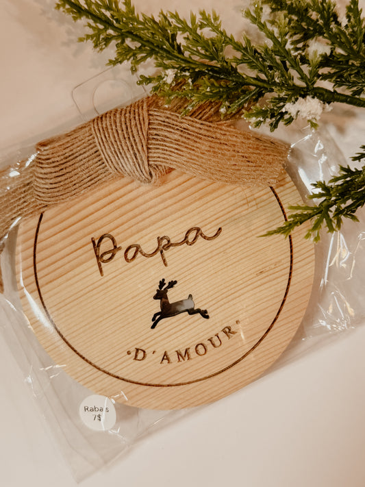 Ornement de Noël papa prêt à partir